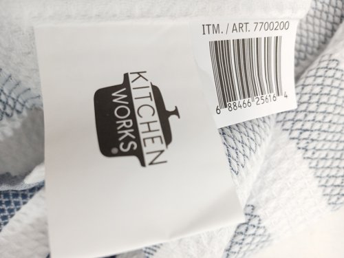 KITCHEN WORKS STRIPED COTTON DISHCLOTH - 22" X 32" - Blue/WHITE image 4
