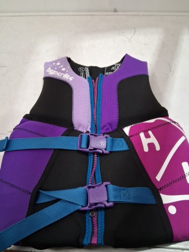 Kids Hyperlite Wake Co. Life jacket Personal Floatation Device - Youth 55LBS-88LBS - black/purple/pink (model:3249/1882190) image 2