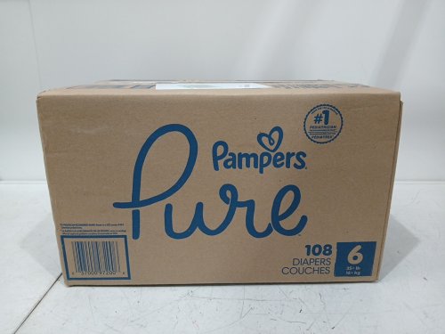 108PK PAMPERS PURE 100% LEAKPROOF - SIZE 6 - 35LB - 108LB image 2