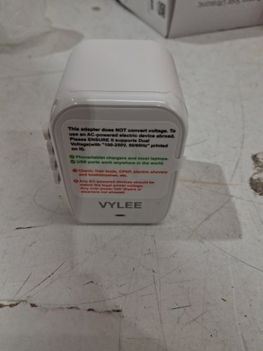 VYLEE 5-IN-1 Universal International Power Travel Plug Adapter - 3.5A - WHITE (MODEL:OL-212) image 2