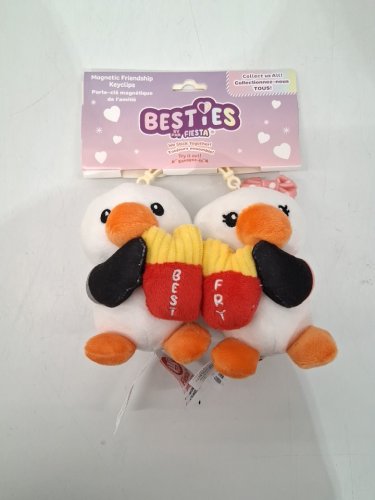 2pc fiesta toy besties magnet BEST FRY SEAGULL keychains - 5.5" - WHITE/RED/BLACK image 2
