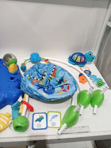 BABY EINSTEIN NEPTUNE'S OCEAN DISCOVERY JUMPER WITH ADJUSTABLE HEIGHT - 15+ MULTI-SENSORY TOYS/ACTIVITIES - 4 LANGUAGES - MULTI-COLOUR (MODEL: 10455) image 5