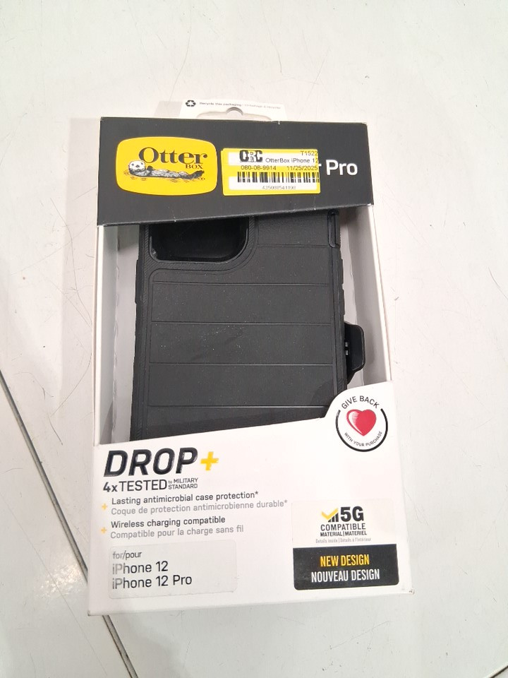 OtterBox Defender Series Case for Apple iPhone 12/12 Pro - BLACK (MODEL: 77-65430) image 2