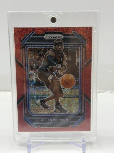 ALLEN IVERSON - PANINI PRIZM RED SPARKLE 2022-23 NBA CARD (#281) image 3