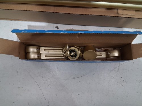 UMBRA CAPPA CURTAIN ROD WITH 3 BRACKETS & HARDWARE - 1" THICK - 66"-120" - BRASS (MODEL: 245976-104-REM) image 4
