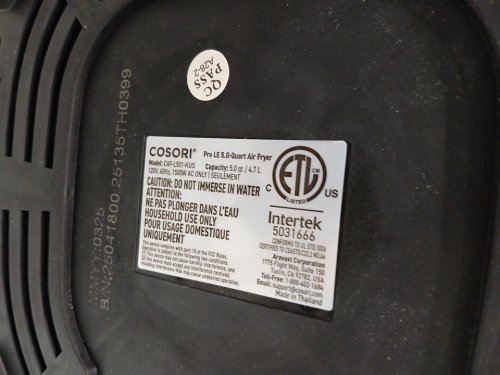 cosori pro le digital touch-control air fryer - 5qt. capacity - black (model: caf-l501-kus) image 3