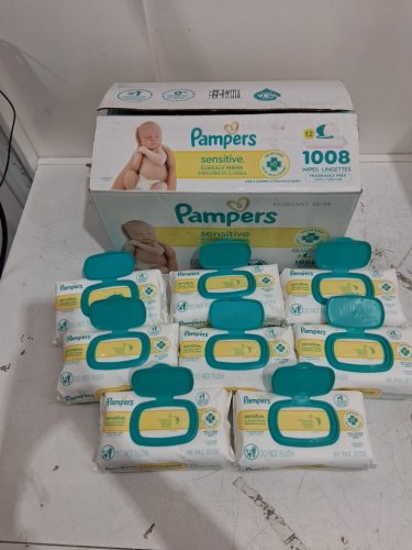 672PK Pampers Sensitive fragrance Free baby wipes image 4
