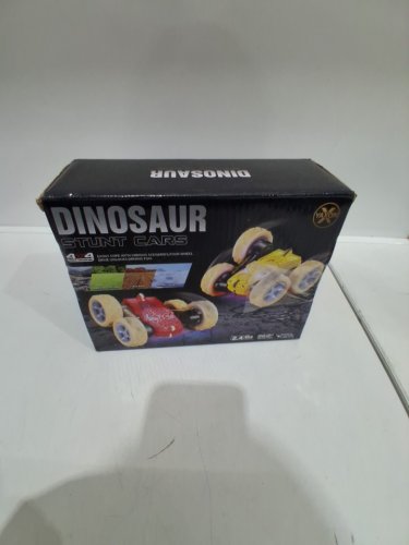 YAXON DINOSAUR STUNT CAR AND 4X4 ROCK CRAWLER WITH LIGHTS AND CONTROLER - BLUE image 2