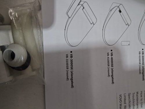 VOVO ELECTRONIC BIDET TOILET SEAT WITH HEAT FUNCTIONS & NIGHTLIGHT - ELONGATED - WHITE (MODEL: VB-3000SE) image 7