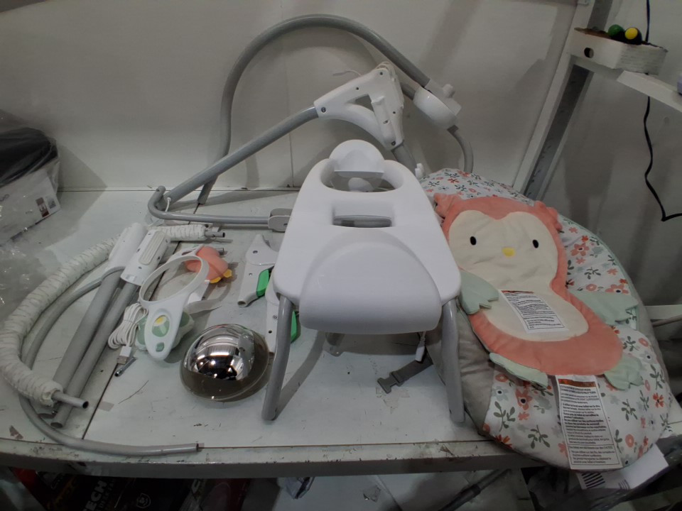 INGENUITY INLIGHTEN baby BOUNCER with lights vibration sounds and music - 20LB max - twinkle tails bunny theme - twinkle tails bunny (MODEL: 8266 / 11200) image 3