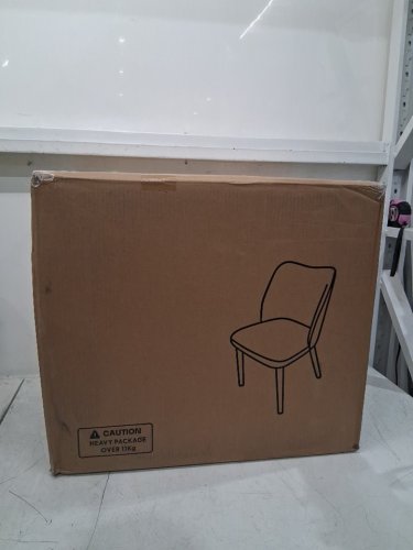 2PK COLAMY leather wood dining chairs - DARK brown (model: 3008) image 3