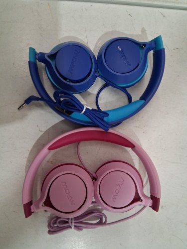 2pk kids mpow wired Headphones - blue/PINK (model: bh385a) image 2