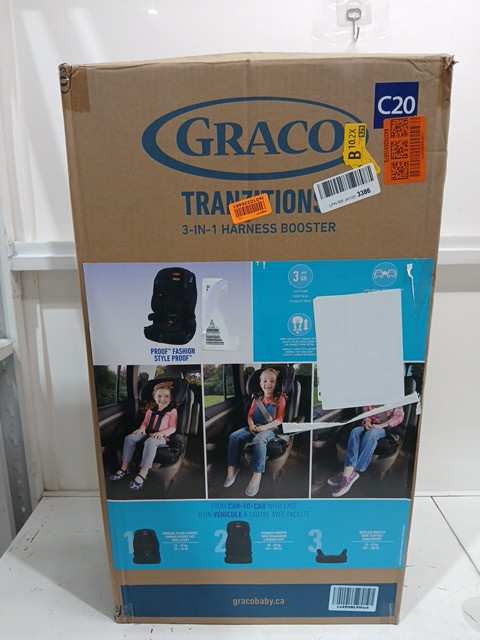 Graco Tranzitions 3‑in‑1 Harness Booster Seat – Transitions from 5‑Point Harness, High‑Back Booster & Backless Booster, Simply Safe Adjust™ No‑Rethread Headrest, 2 Removable Cup Holders, Open‑Loop Belt Guides & Machine‑Washable Covers (MODEL: 2035724) image 2