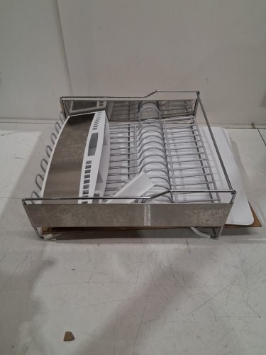 KITCHENAID FULL-SIZE LARGE DISH-DRYING RACK - 20.4" - STAINLESS STEEL/WHITE (MODEL: KNS896BXGRA/1863201) image 2