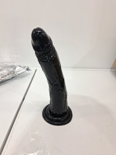 Realistic Dildo with Suction Cup Base - 8" - BLACK image 4