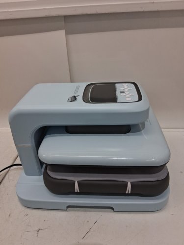 htvront auto heat press 2 - sublimation heat press machine for t shirts with adjustable pressure and fast, even heating - 15" x 15" - TEAL (model: HPA01) image 9