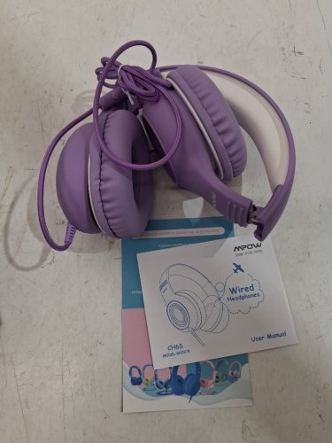 kid's mpow wired headphones - purple (model: bh297b) image 2