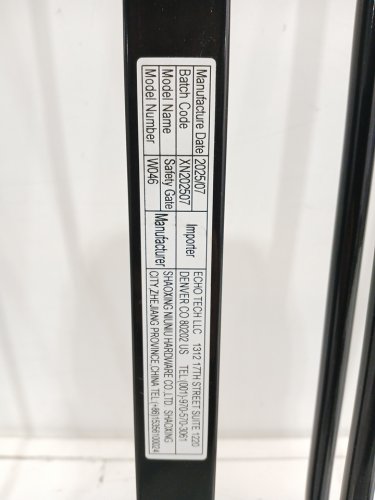 EXTRA WIDE PRESSURE MOUNT SAFETY GATE - 57.5"-62.2" WIDE - BLACK (MODEL: W046) image 4