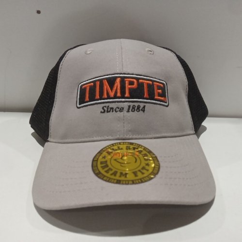 *custom* All Star Dream Fit full back trucker hat with "TIMPTE" Logo - Large/extra large - grey black image 3