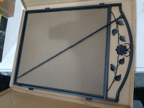 Tall Decorative Garden Fence Panel replacement , Coated Metal Fencing - 43.3" - Black image 3