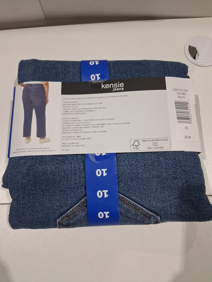 WOMEN'S KENSIE HIGH RISE STRAIGHT 28" INSEAM JEANS - SIZE 10 - BLUE - (STYLE: 1937883) image 3