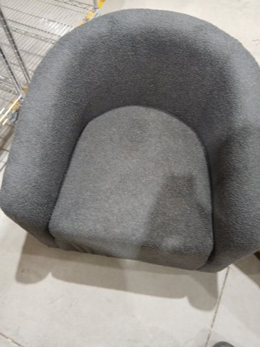 Yaheetech Faux Fur Accent Barrel Chair - dark gray (Model: 592187) image 5