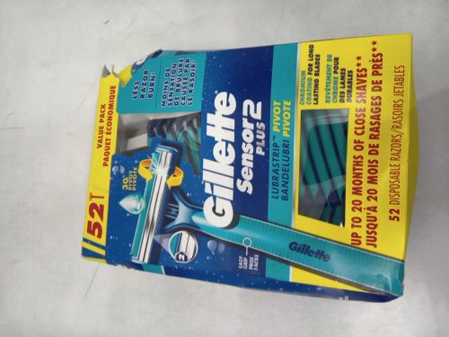 52PK Gillette Sensor2 Plus Pivoting Head & Lubrastrip Disposable Razors- blue image 2