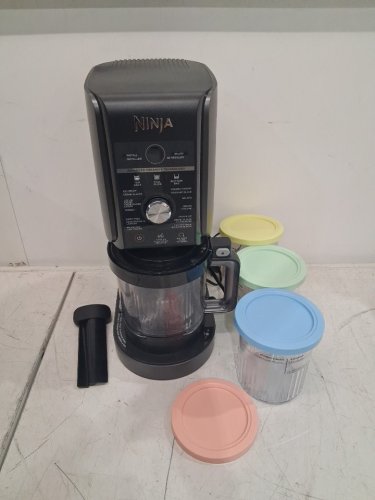 ninja creami XL Deluxe 11-in-1 Ice Cream and Frozen Treat Maker with 4 Pints/Lids and mix-in tool - 24ox containers - black/grey (model: CN551CCO) image 3