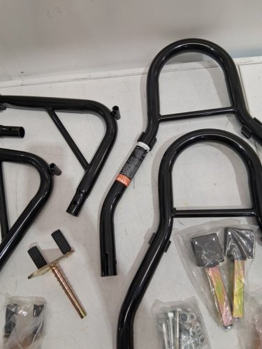 front & rear motorcycle stand lift - 850lbs capacity - black (model: td-003-05fr) image 9