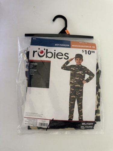 3PC BOYS RUBIES MILITARY COSTUME HAT, SHIRT AND PANTS - MEDIUM (8-10) - GREEN (STYLE: 701380) image 2