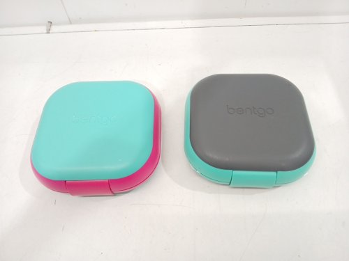 2PC BENTGO CHILL LUNCH BOX AND MINI BOX CONTAINERS WITH ICE PACKS - GREEN/GREY (MODEL: 1997883) image 3