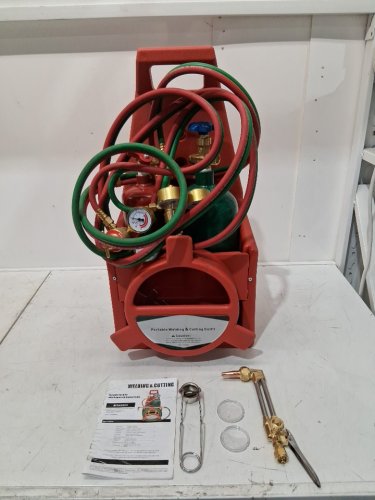CLINSEY Professional Portable Oxygen Acetylene Oxy Welding Cutting Torch Kit with Gas Tank - 12FT HOSE - MULTICOLOR (model:HYZZBI127) image 4