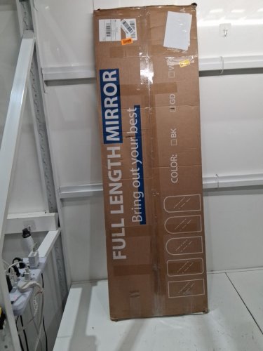 HOMLUX Free Standing/Wall Mounted Arched Full Length Mirror - 18" x 58" - Gold (Model: NM-003GXZJ-1858-2.5-GD) image 2