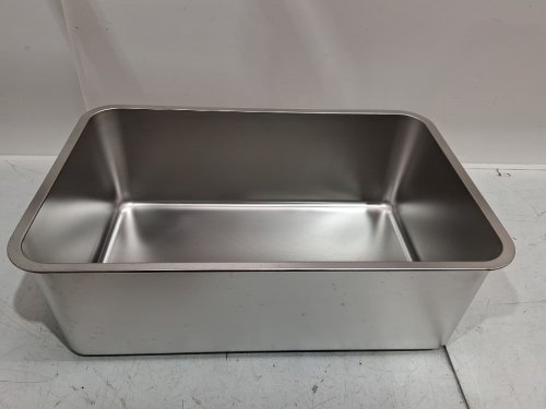high sided non-slip litter box - 22" x 14.5" x 8" - large - stainless steel image 3