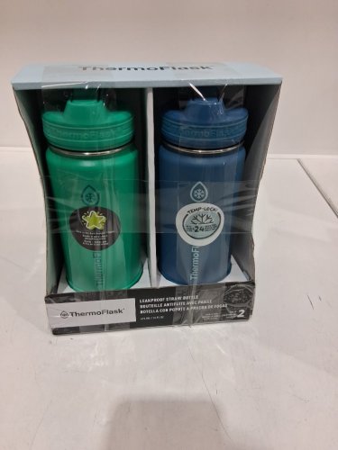 2PK ThermoFlask Stainless Steel Bottle - 16oz - green/blue (model:2880559) image 2