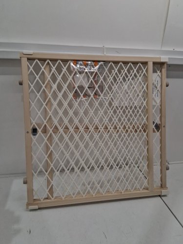 toddleroo by North States Diamond Mesh safety Gate - 26.5" - 42" x 23" - wood (model: 4600) image 2
