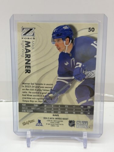 MITCH MARNER LTD ED #312/399 - SKYBOX Z FORCE RAVE #50 CARD image 2