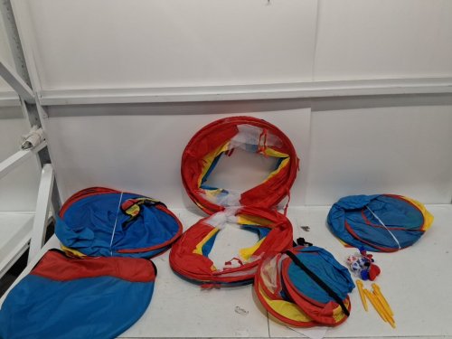 5PC LEAMBE KIDS PLAY TENT - POP UP PLAY TUNNEL FOR TODDLERS - INDOOR/OUTDOOR BALLPIT TOY - MULTICOLOUR image 3