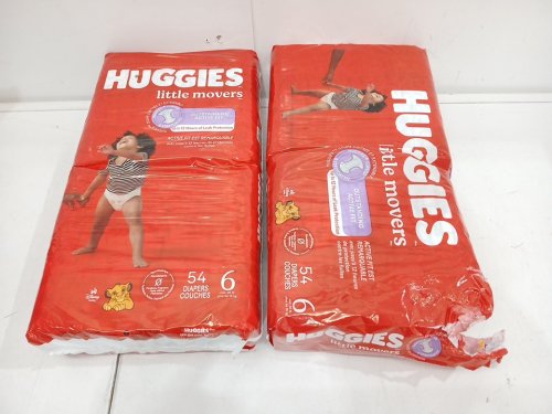 108PK HUGGIES LITTLE MOVERS DIAPERS - SIZE 6 image 3