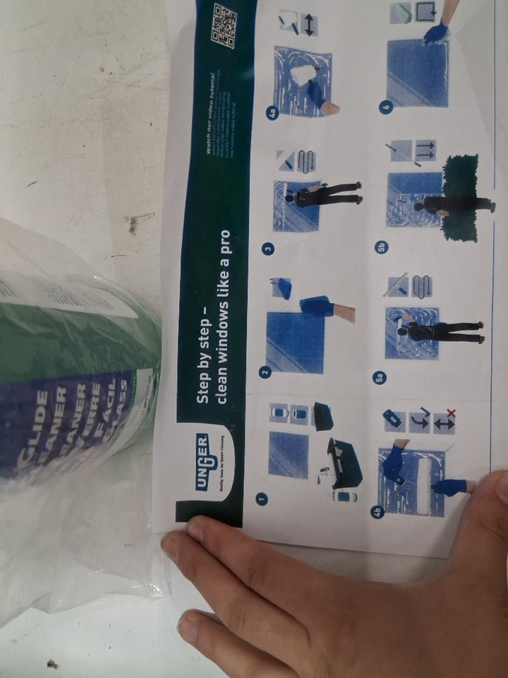6PC UNGER Window Cleaning Kit - 1L Cleaner - 14" Squeegee - Green (Model: wnk15) image 3