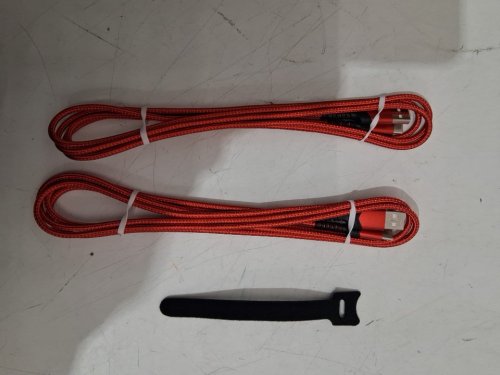 jsaux usb-A to usb-c cable - 240w - 6.6ft - red/black (model : CC0011) image 3