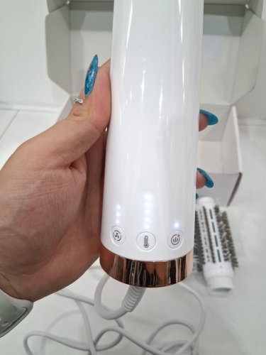 T3 AIREBRUSH DUO - INTERCHANGABLE HOT AIR & BLOW DRYER BRUSH - WHITE/ROSE GOLD (MODEL: 76650) image 6