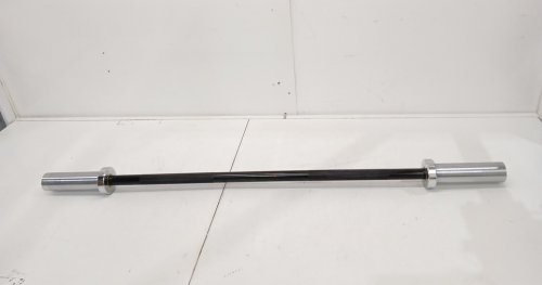 HANDBODE Olympic Barbell weight bar - 4FT - 20lbs - 500lbs cap - Silver/Black image 3