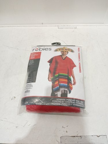 Rubies Adult Hombre Costume Poncho - Standard - Multicolour (Model: 880580-P) image 2