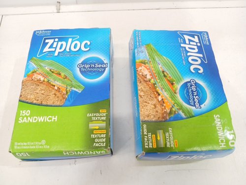 2 (150PK) Ziploc Easy Open Sandwich Bags - 150 bags each - Clear image 4