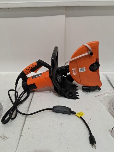 electric concrete saw with 15a motor water line pump - 12" blade & 4.5" max cutting depth - 1800w - orange (model: dc305) image 8