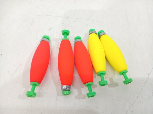 5PC Weighted Torpedo Foam Floats - 2" - Yellow/Red image 3