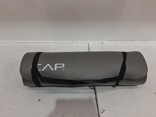 CAP BARBELL HIGH DENSITY EXERCISE YOGA MAT WITH STRAP - 68"X24"X1/2" - GREY - (MODEL: MTIS-6523-12GY) image 3