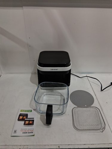 Nutrichef transparent glass Air Fryer with Preset Cook Modes -  5.8 Quart - black/white (model: ncaf539tw) image 4