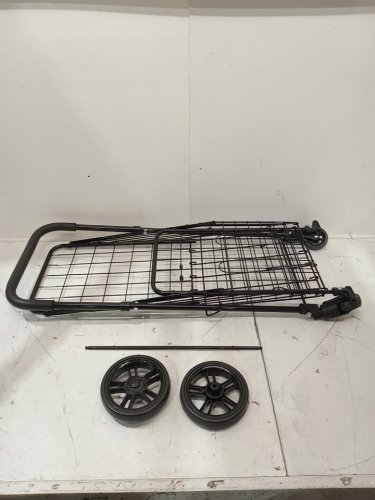 COSTWAY FOLDING SHOPPING CART - 39.5" - BLACK (MODEL: TL35656BK) image 3